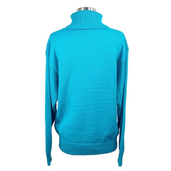 Vintage 80s Art Deco Woman Wool Blend Sweater - Picture 2 of 9